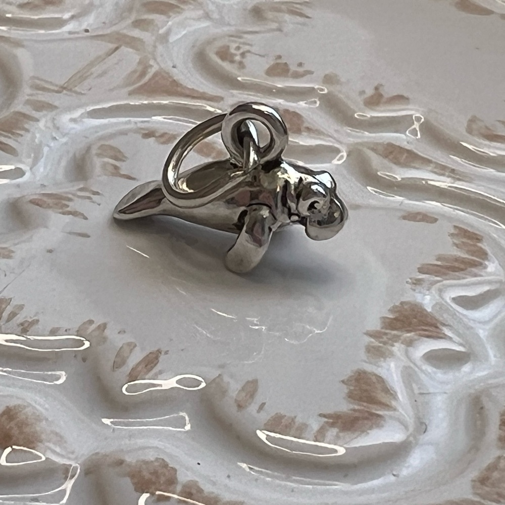 Teeny Tiny Walrus Charm Vintage Sterling Silver 925 NOS - Picture 3 of 6